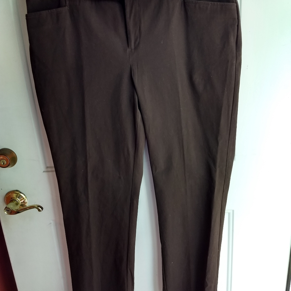 Women's brown canvas dress slacks